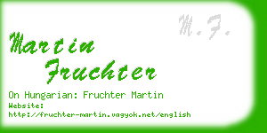 martin fruchter business card
